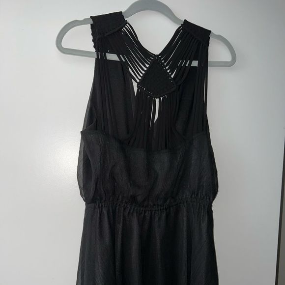 Bebe black cocktail dress macram supplice size medium - Picture 3 of 7